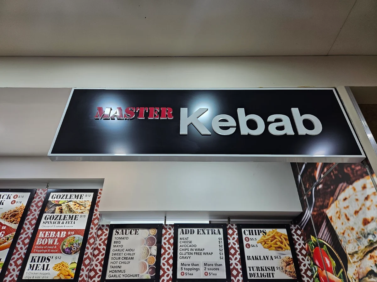 Menu, Master Kebab Nambour