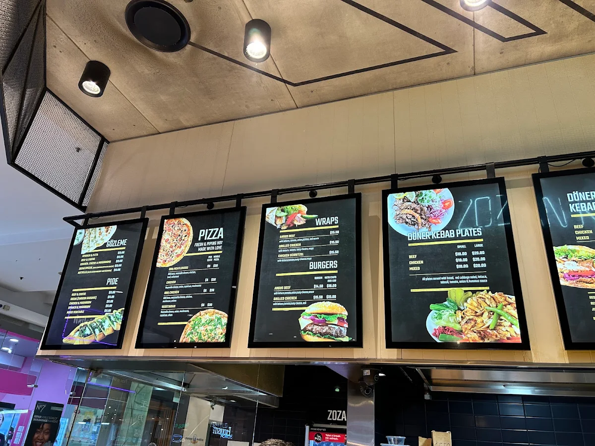 Menu, Zozan Kebabs Liverpool