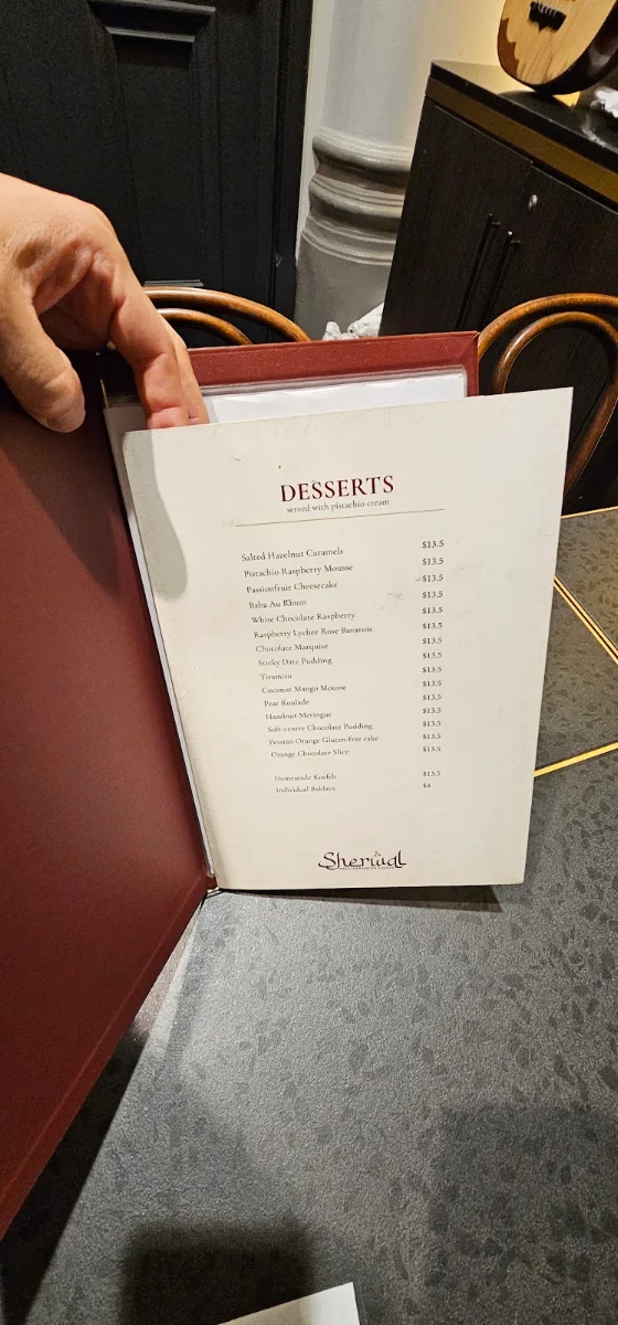 Menu, Sherwal