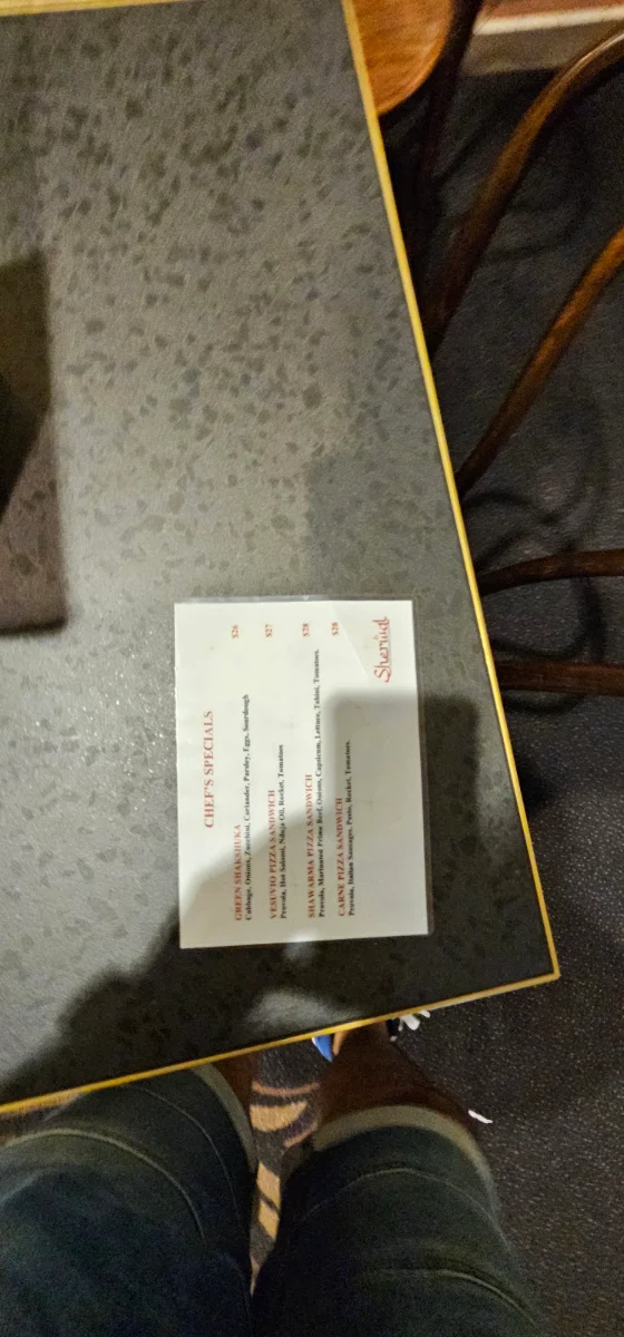 Menu, Sherwal
