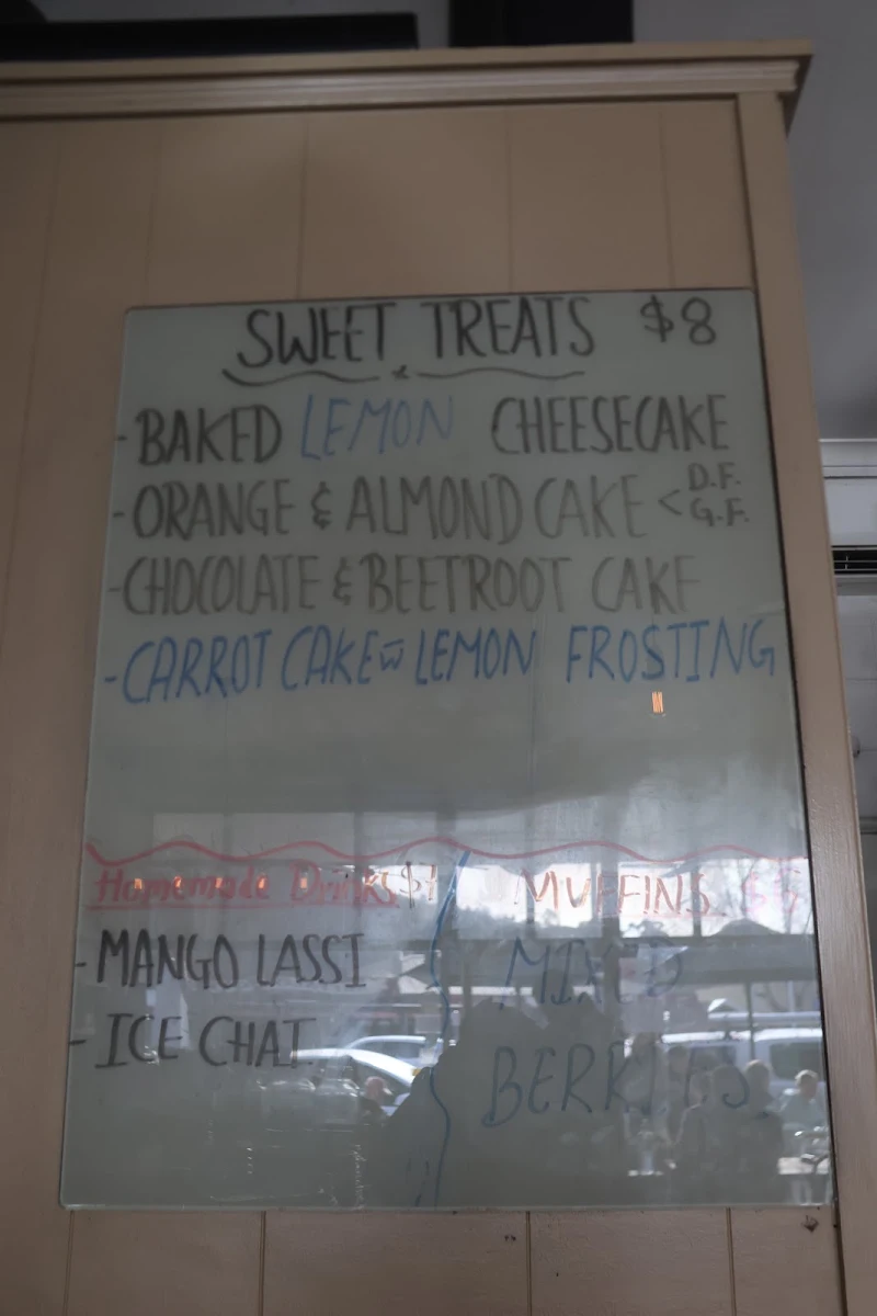 Menu, Cafe Chulo