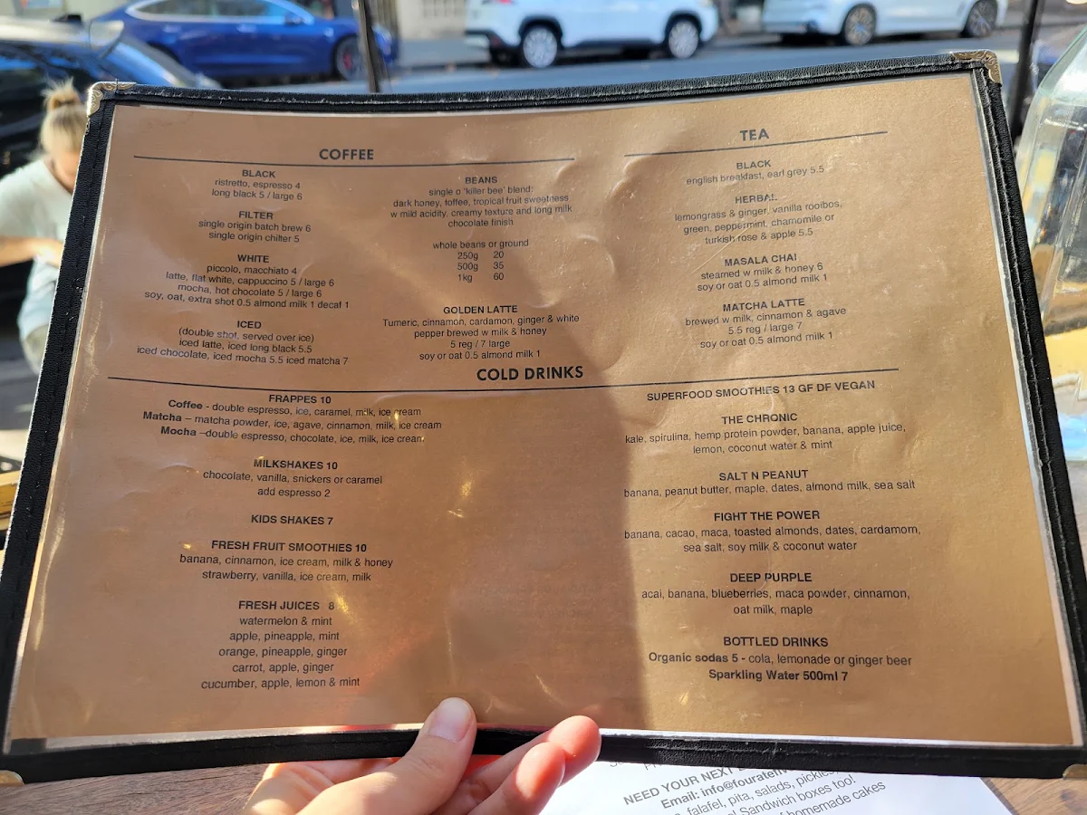 Menu, Four Ate Five