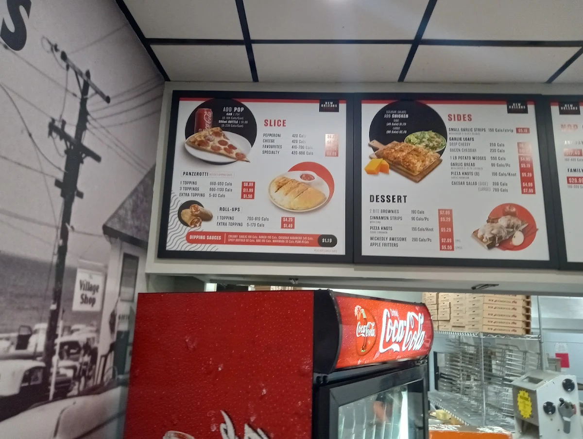 Menu, New Orleans Pizza