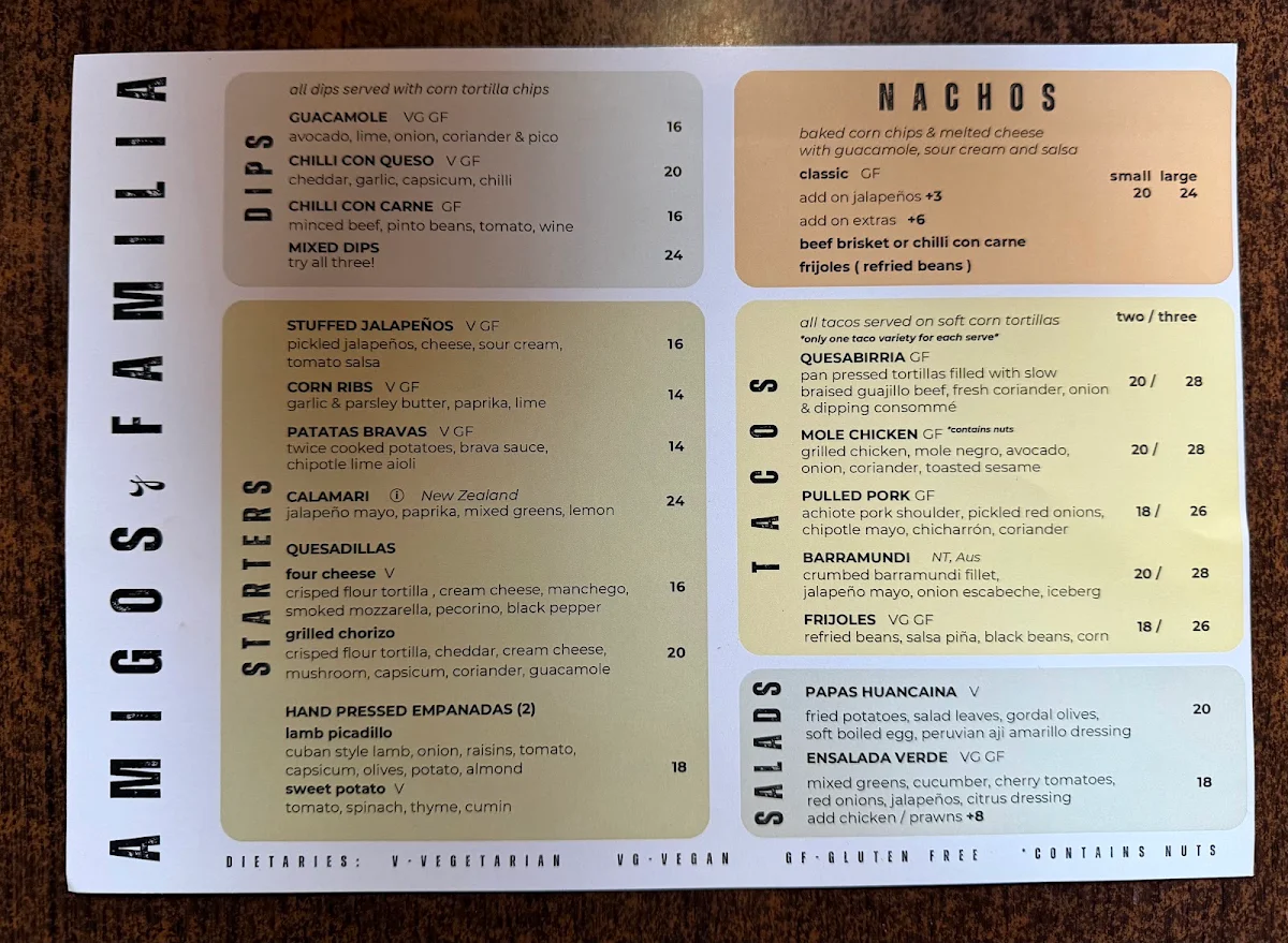 Menu, Amigos y Familia Hardware Lane