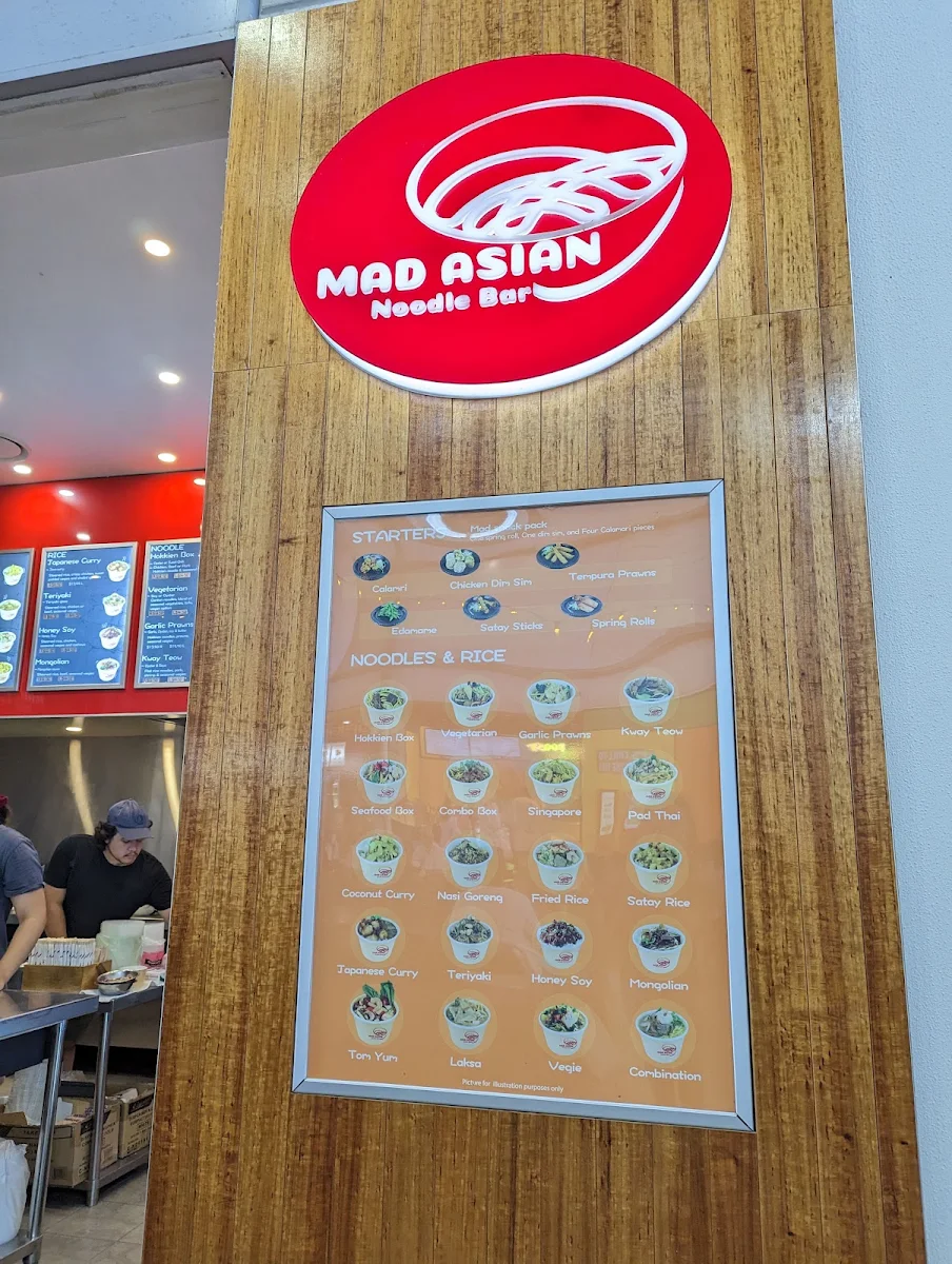 Menu, mad asian