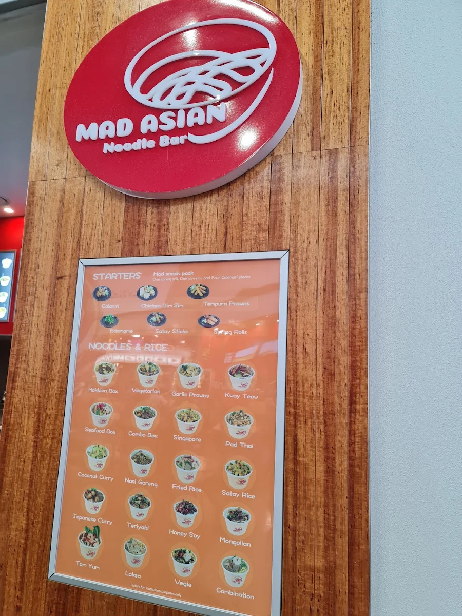 Menu, mad asian