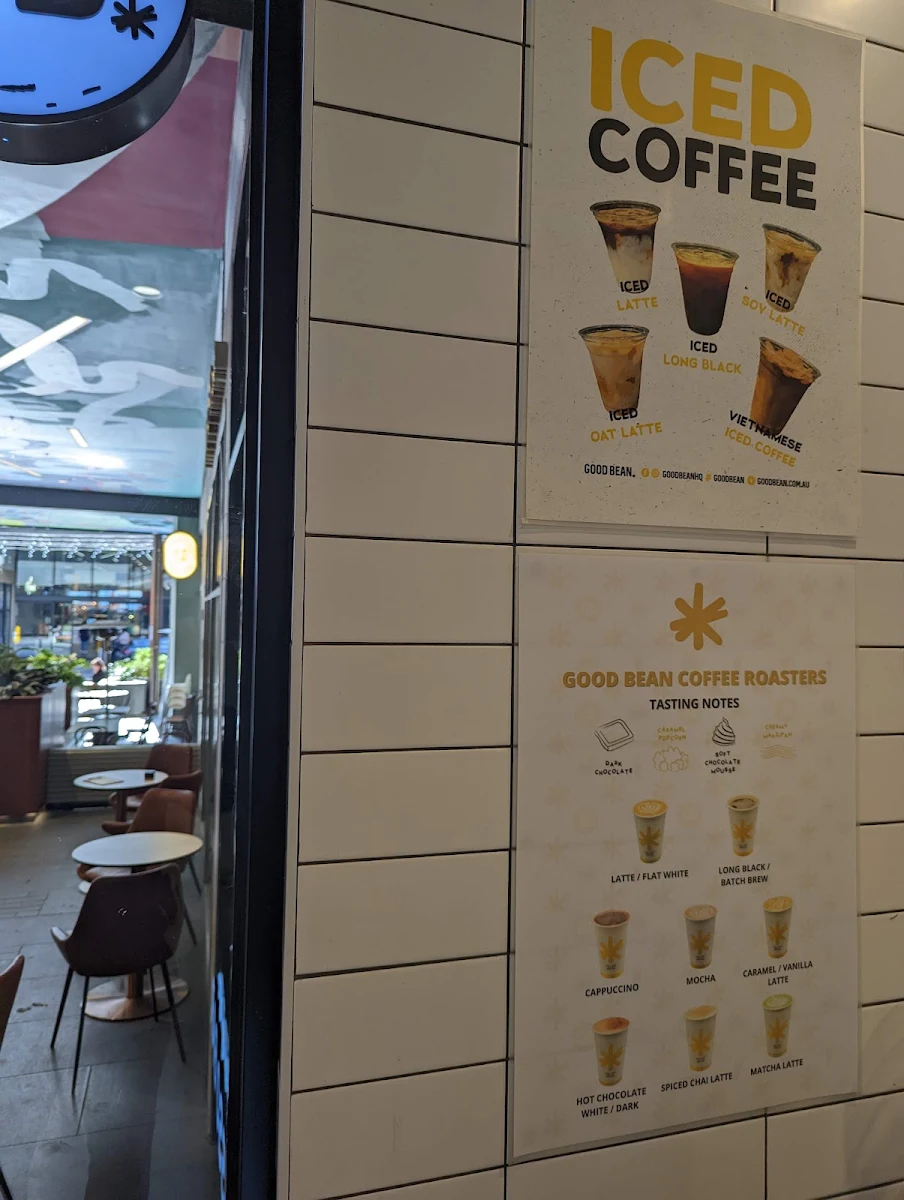 Menu, Good Bean Moonee Ponds