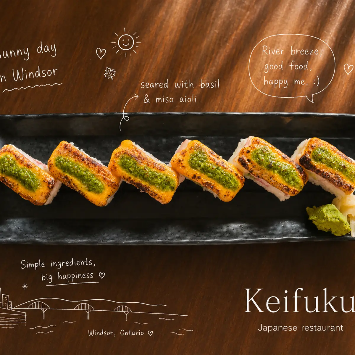 Menu, Keifuku Japanese Restaurant