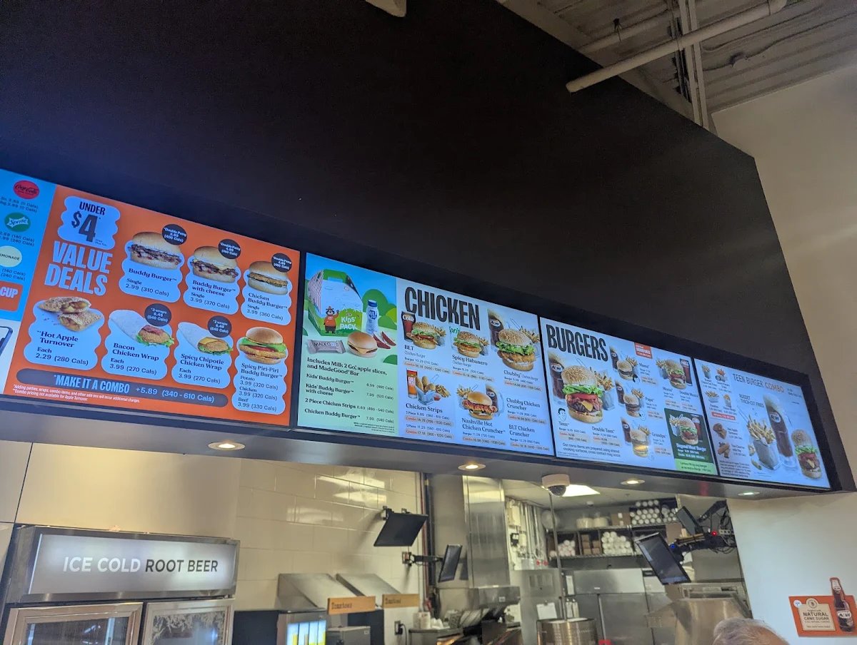 Menu, A&W Canada