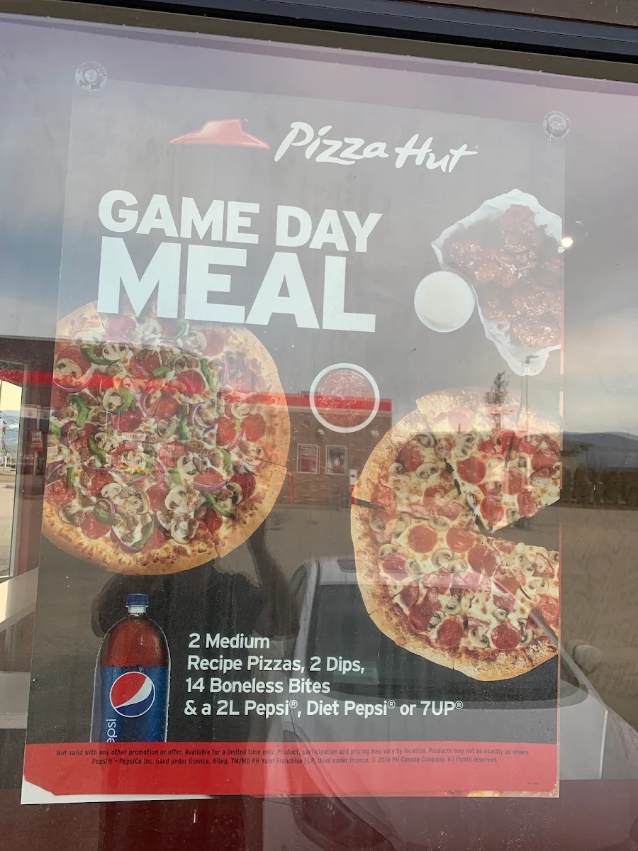Menu, Pizza Hut