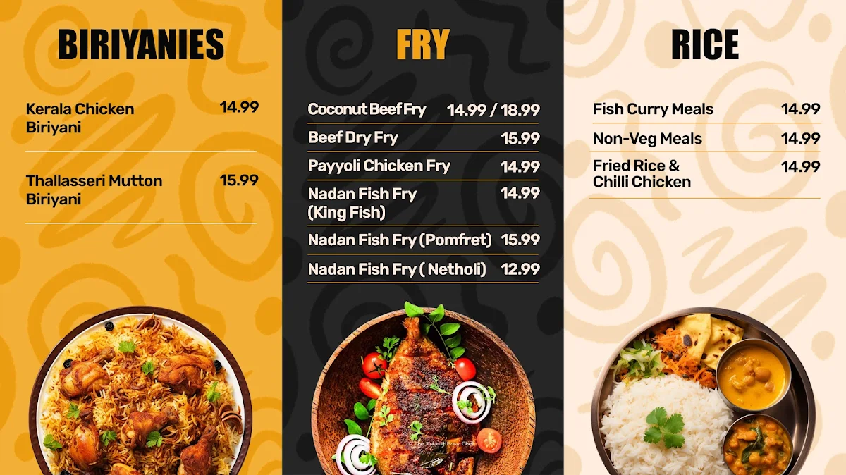 Menu, Kerala Swad - Indian Cuisine