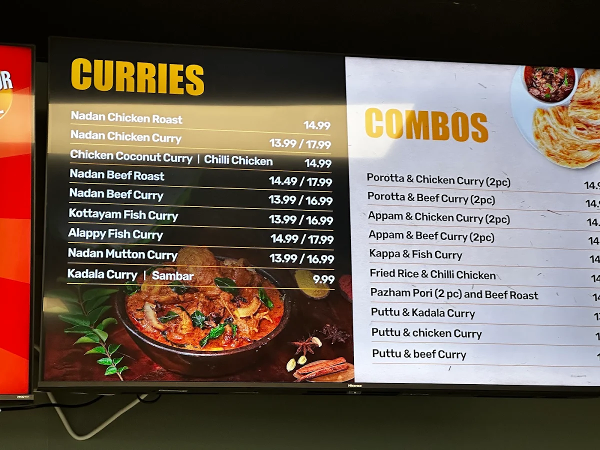 Menu, Kerala Swad - Indian Cuisine