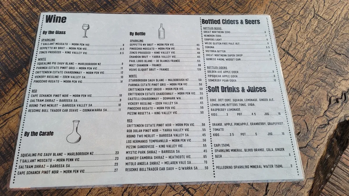 Menu, The Amazing Grace