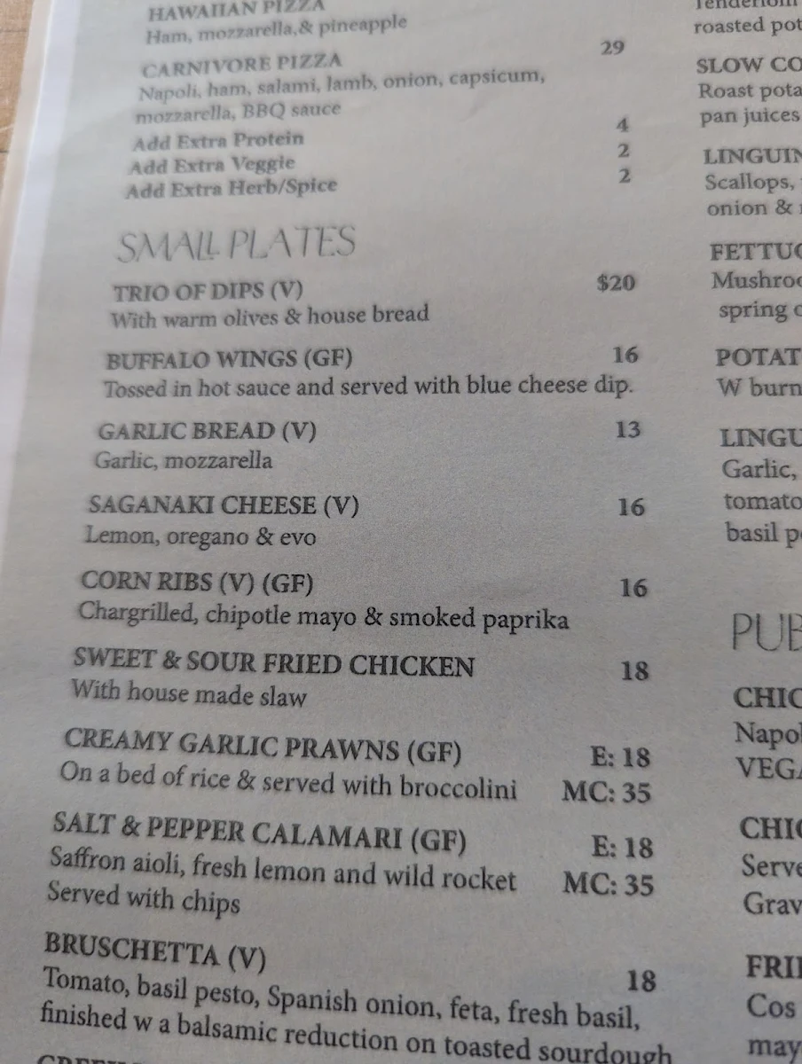 Menu, The Amazing Grace