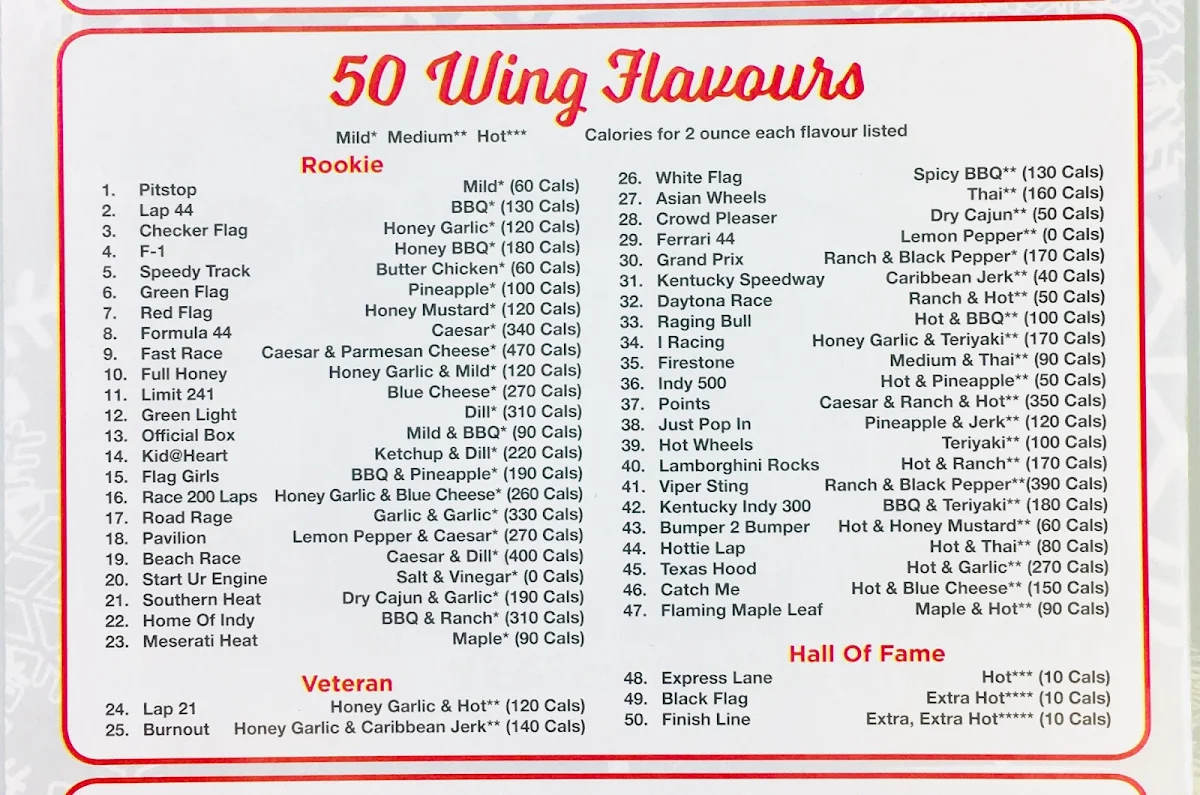 Menu, Pizza Depot