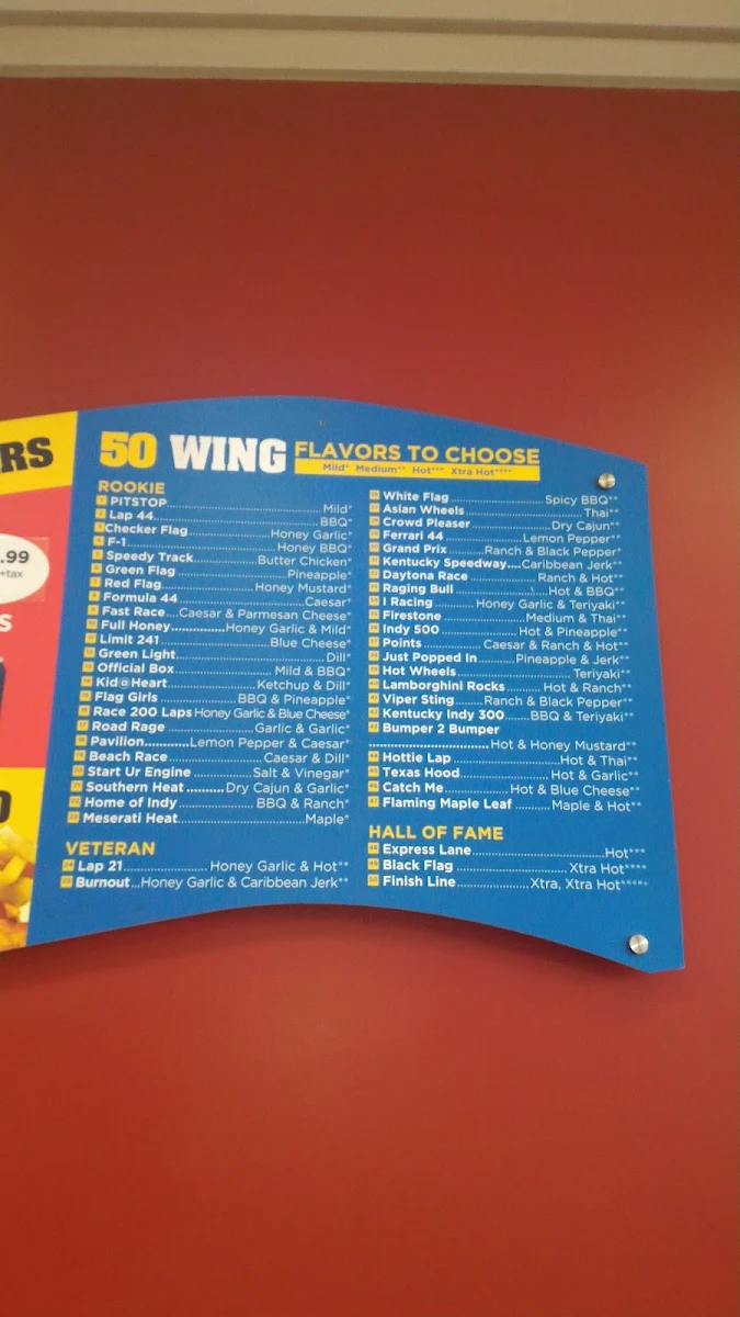 Menu, Pizza Depot