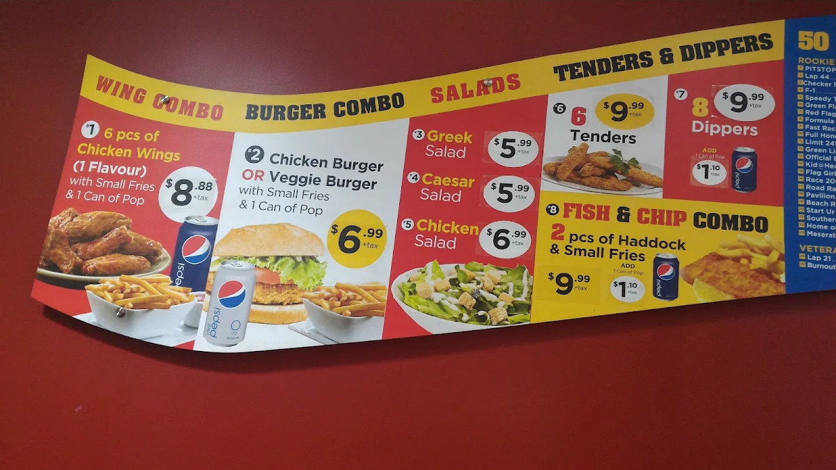 Menu, Pizza Depot