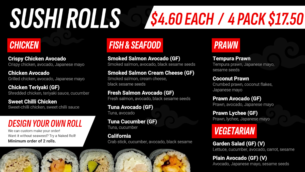 Menu, Sushi House Emerald Plaza