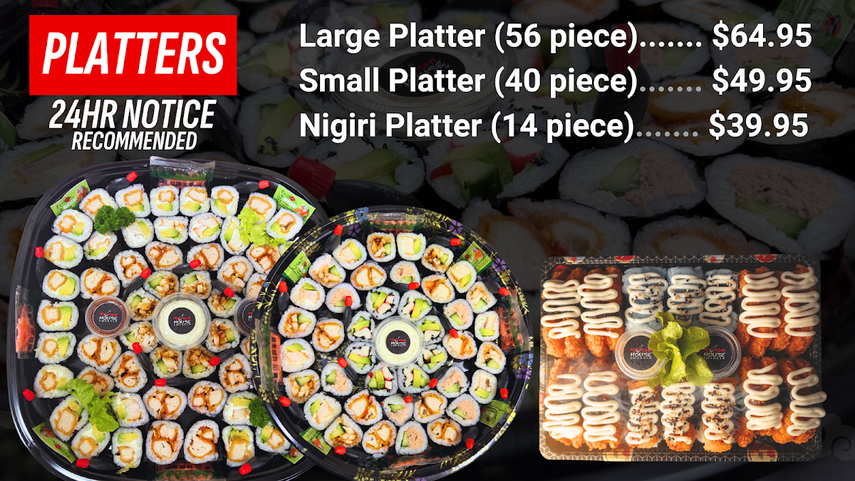 Menu, Sushi House Emerald Plaza