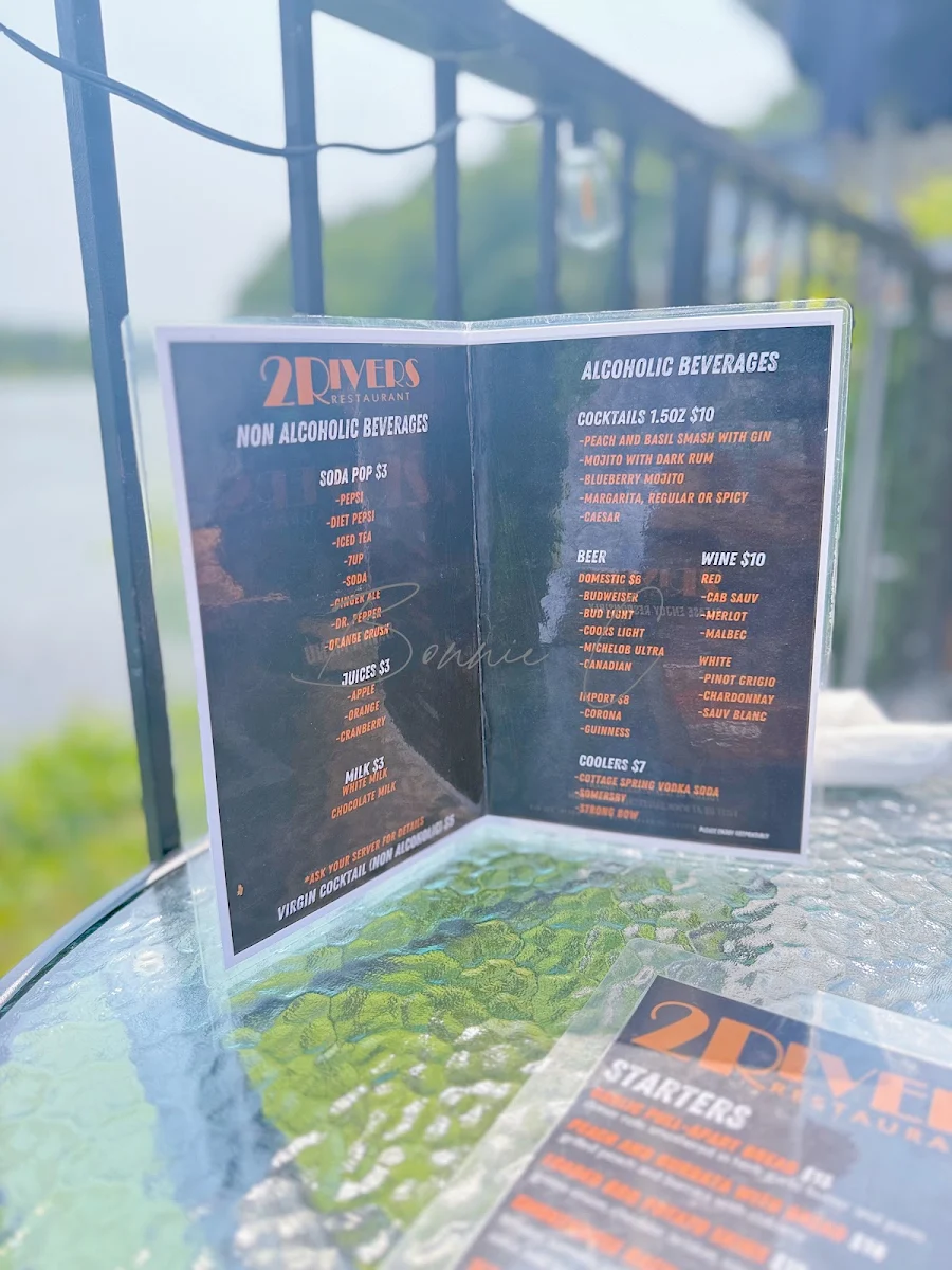 Menu, 2 Rivers Smokehouse