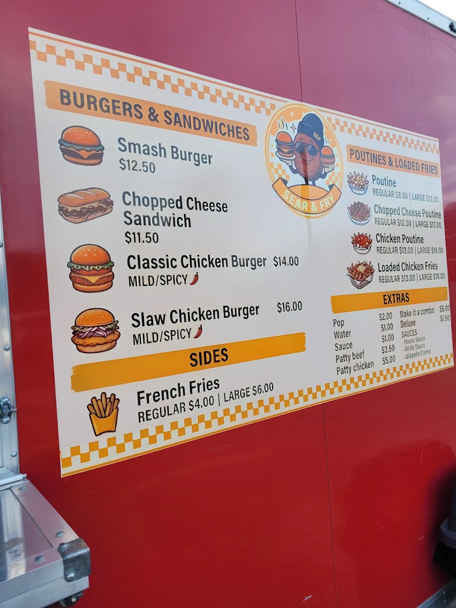 Menu, Sear & Fry
