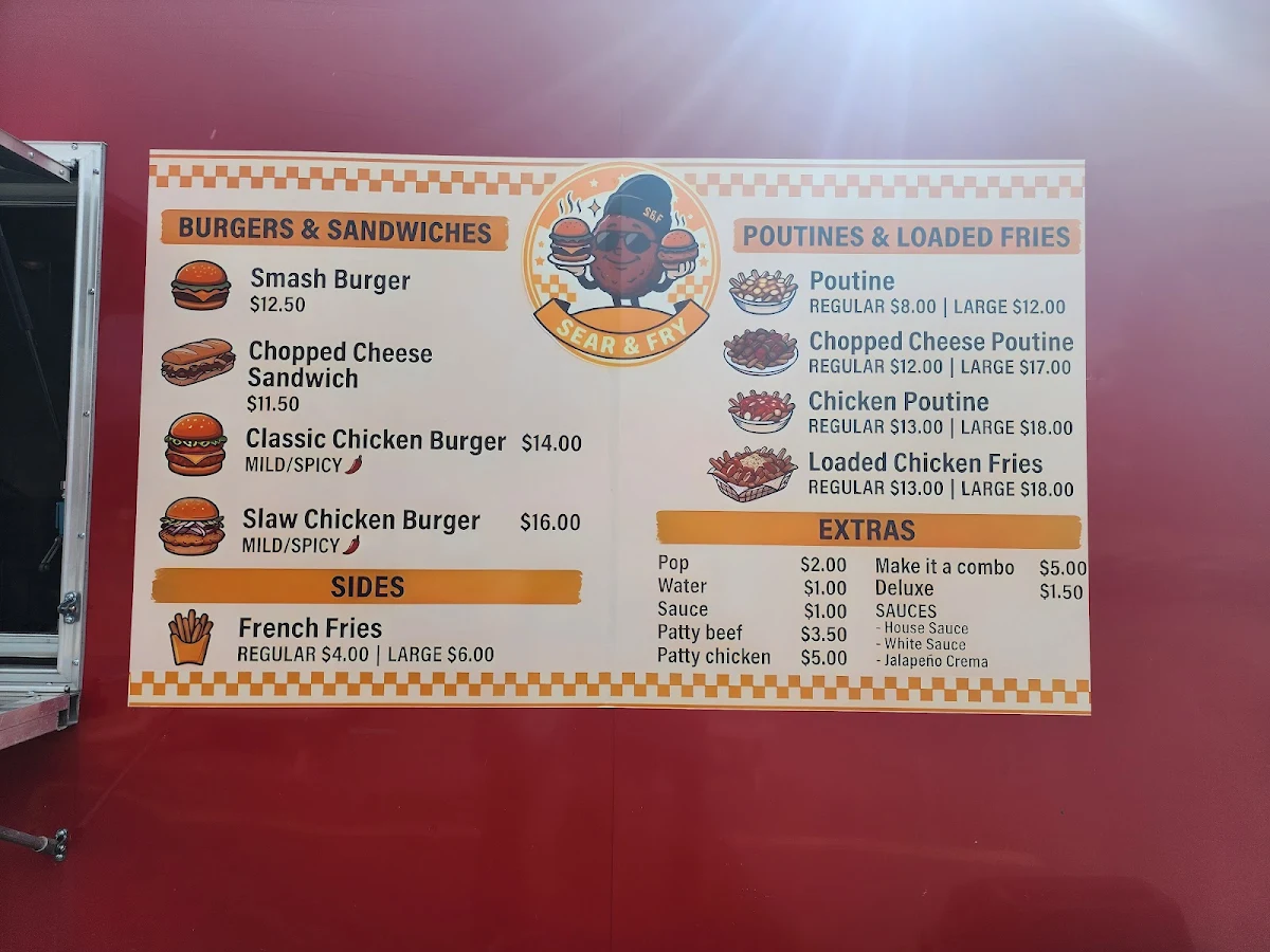 Menu, Sear & Fry