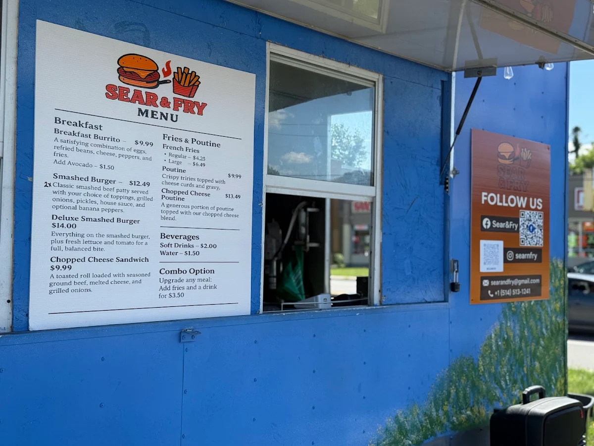 Menu, Sear & Fry
