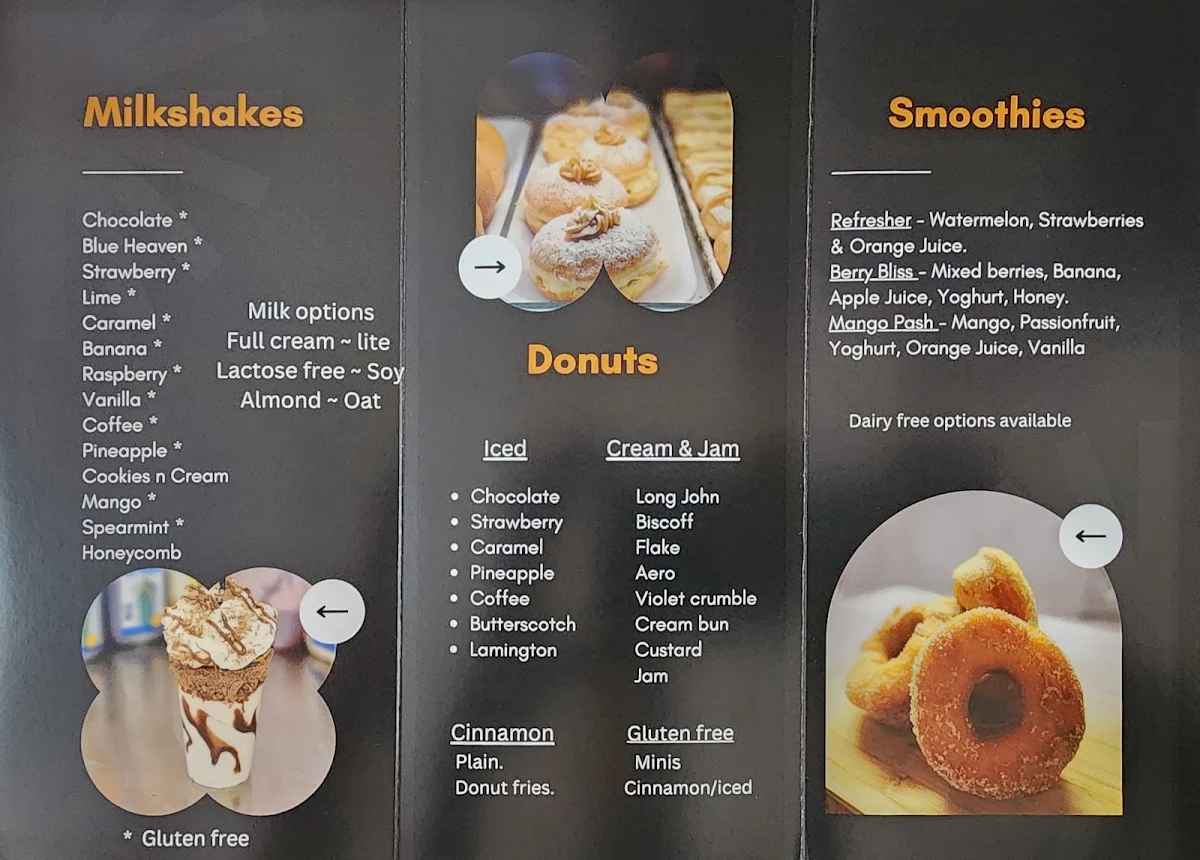 Menu, Sumo Shakes