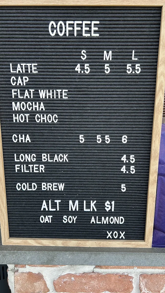 Menu, Little Byronian