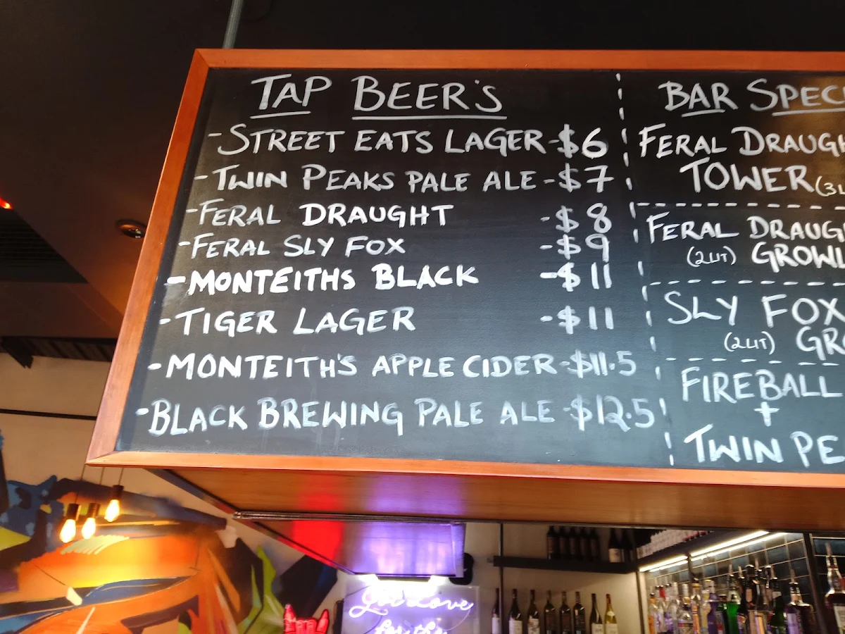 Menu, Street Eats Eatery