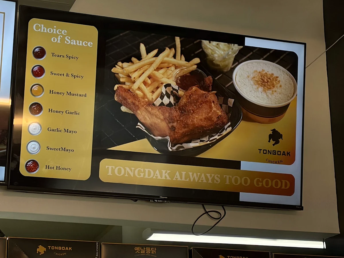 Menu, Tongdak