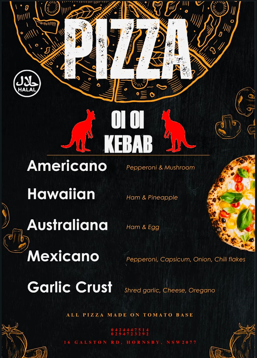 Menu, Oi Oi Kebab