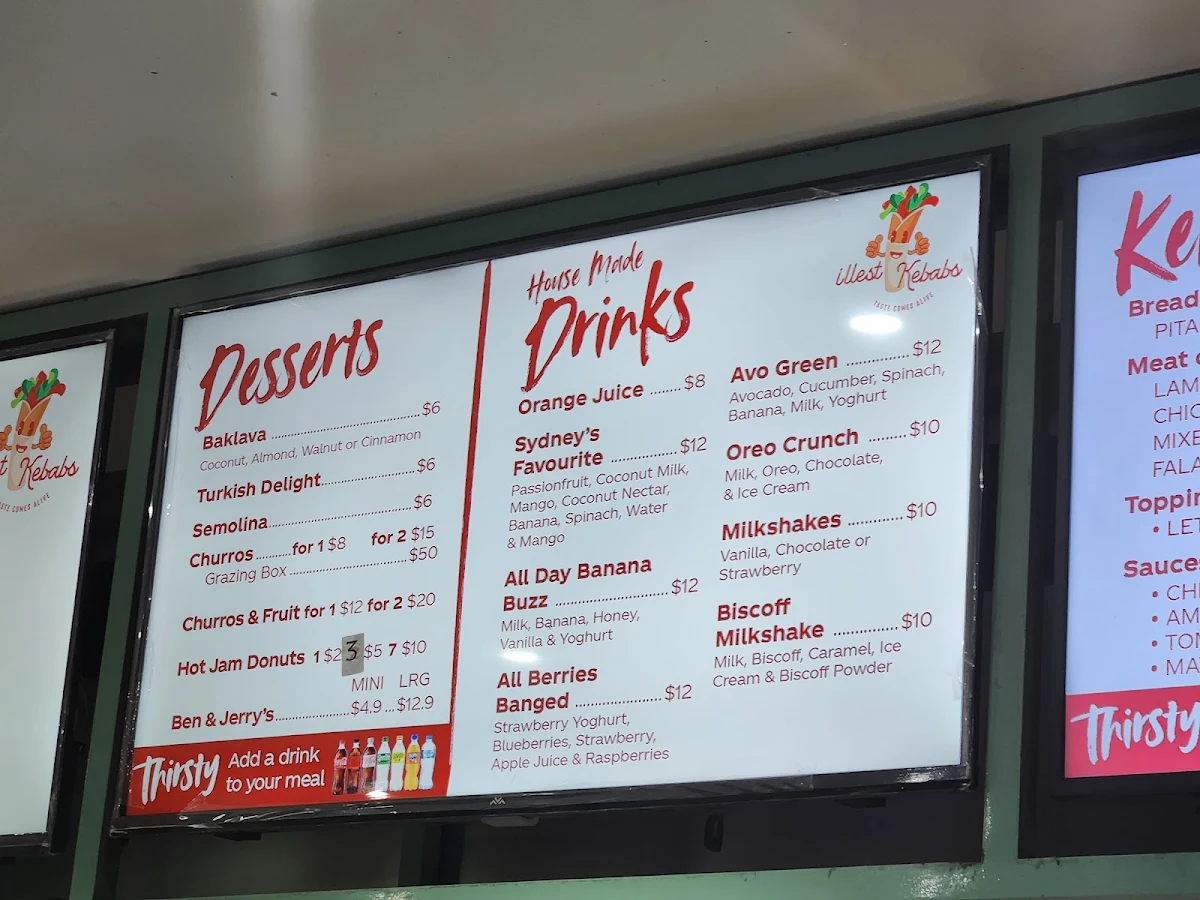 Menu, ILLEST KEBABS