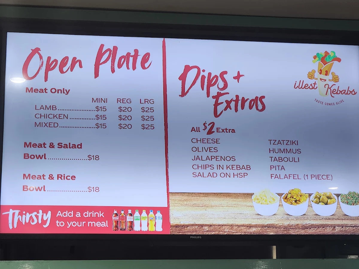 Menu, ILLEST KEBABS
