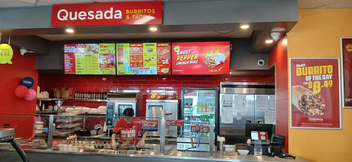 Menu, Quesada Burritos & Tacos