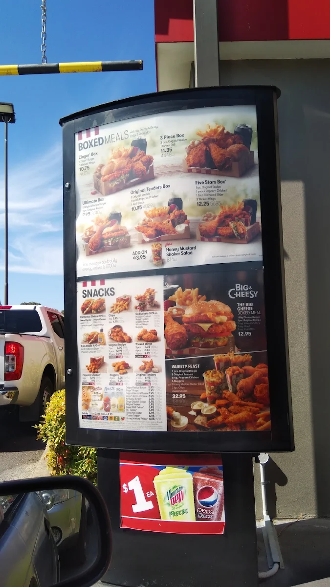 Menu, KFC Ingleburn
