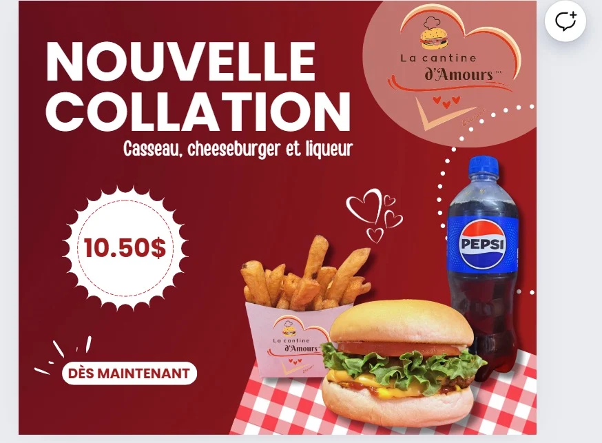 Menu, Cantine D'Amours
