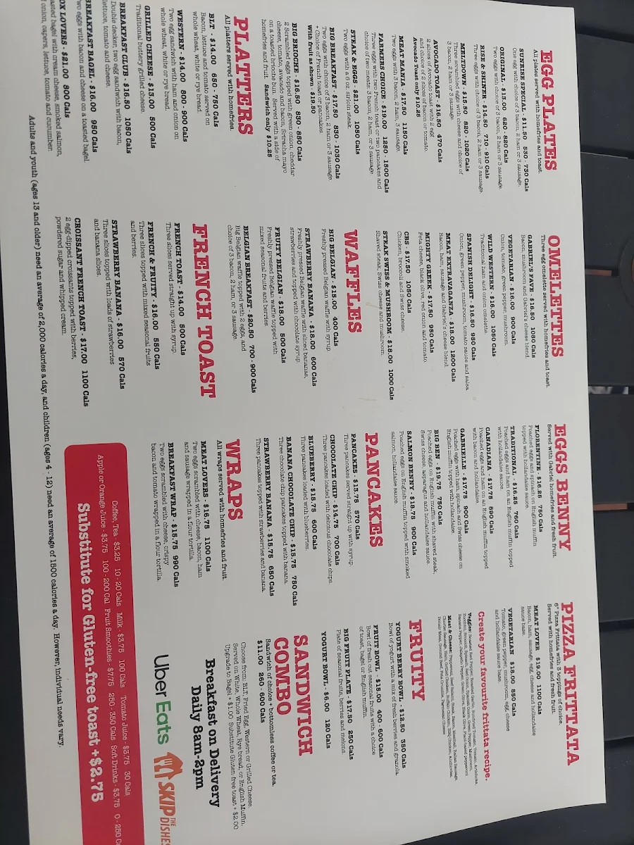 Menu, Gabriel Pizza