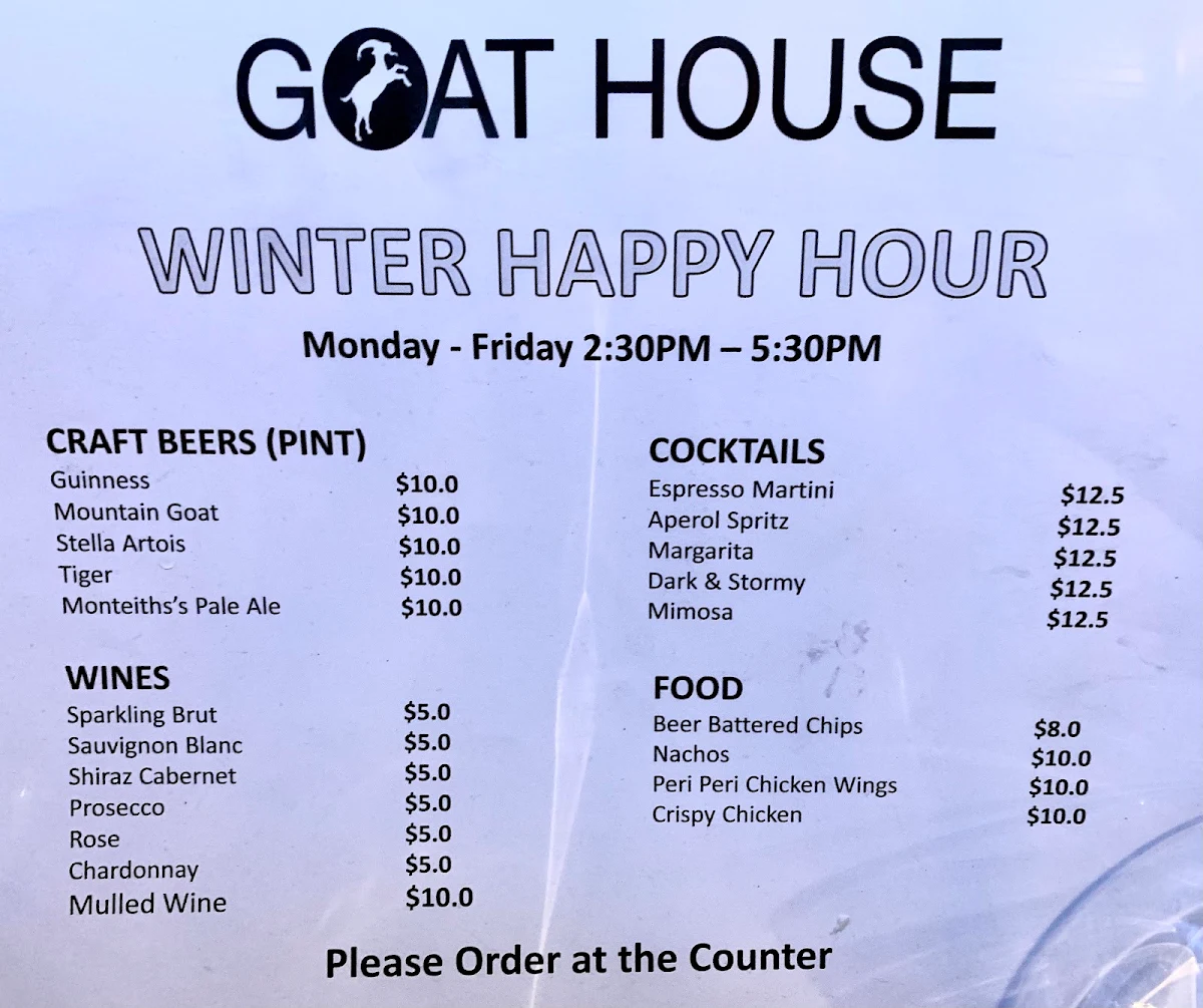 Menu, Goat House