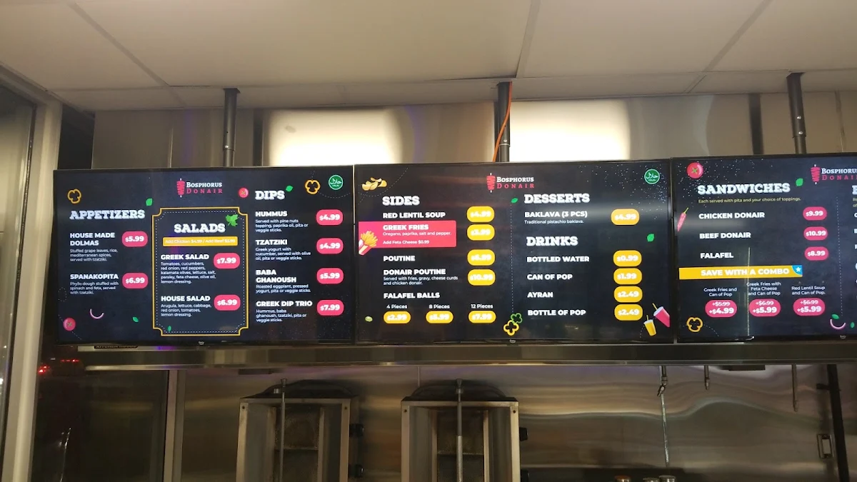 Menu, Bosphorus Donair