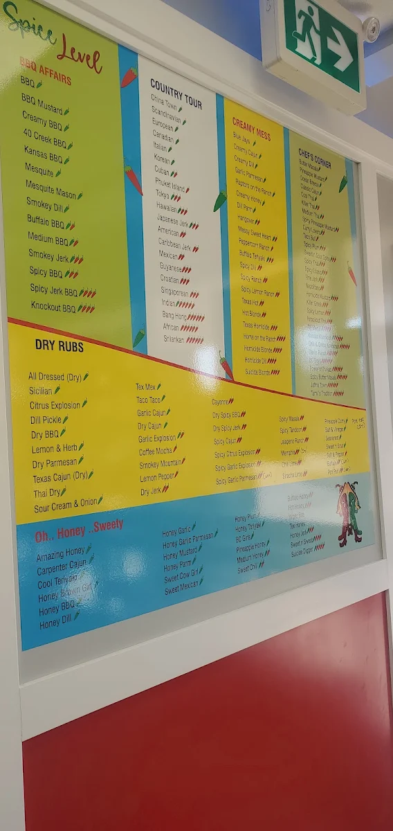 Menu, M N' A Wings Corner N' Pizza