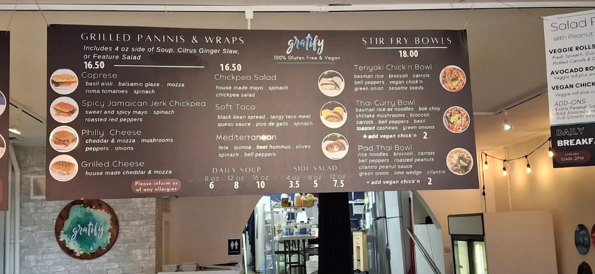 Menu, Gratify
