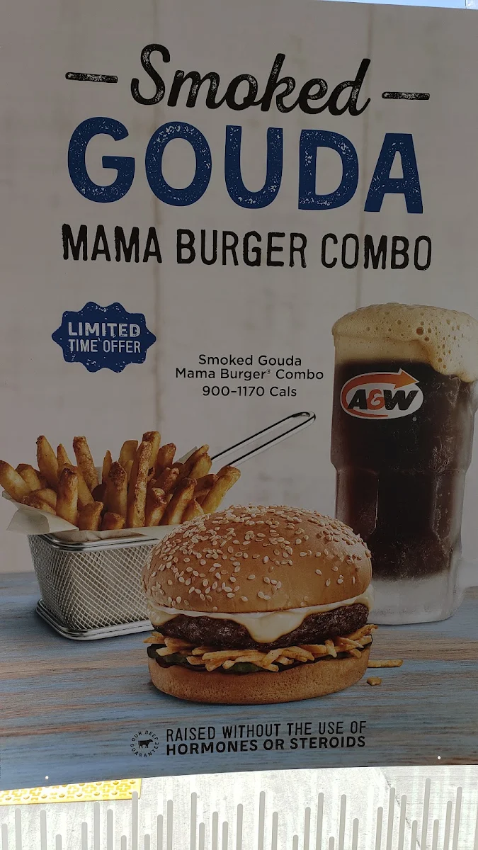 Menu, A&W Canada