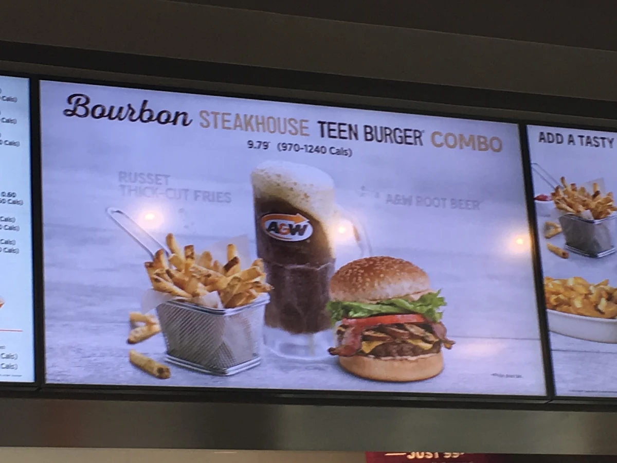 Menu, A&W Canada