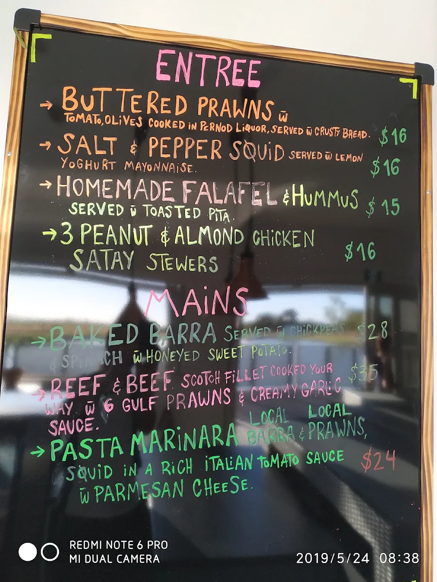 Menu, Wild Fish Café