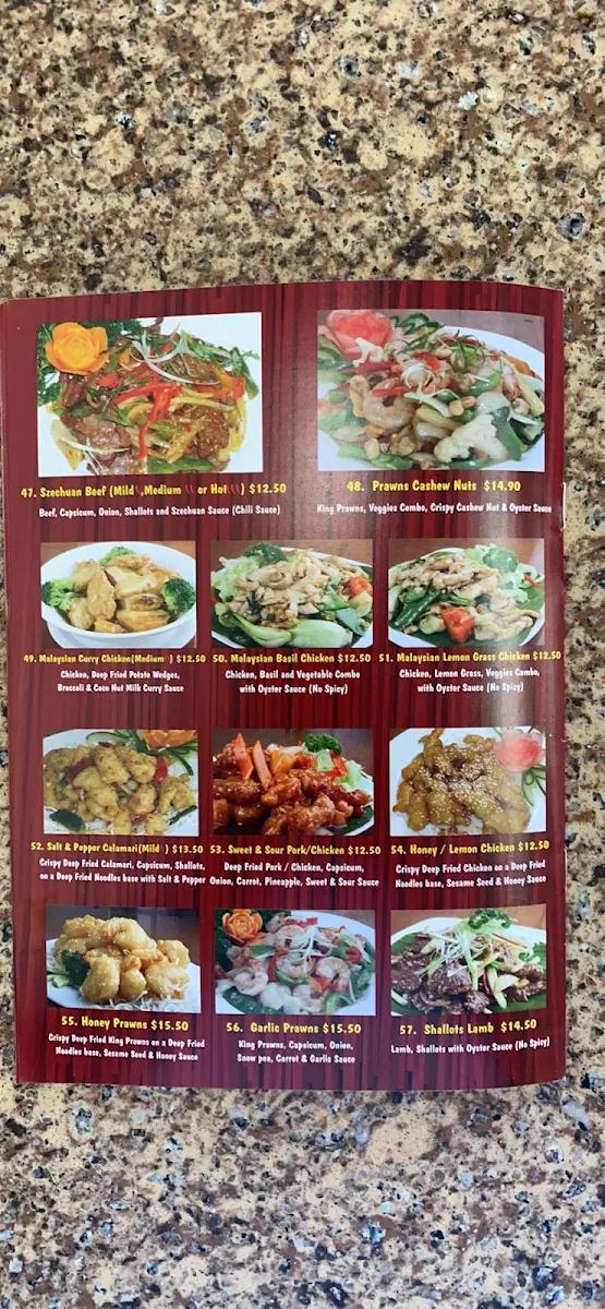 Menu, Bellygood Caboolture