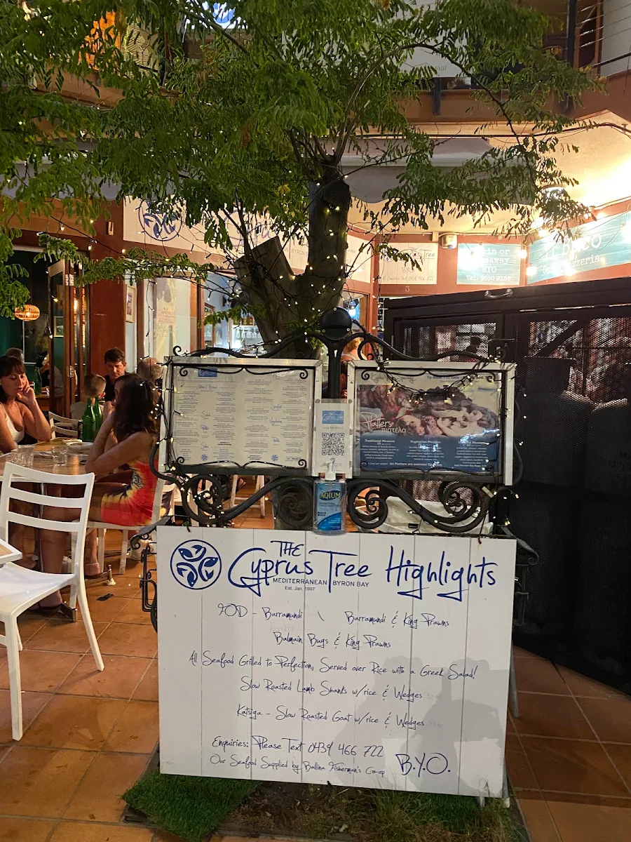Menu, Cyprus Tree