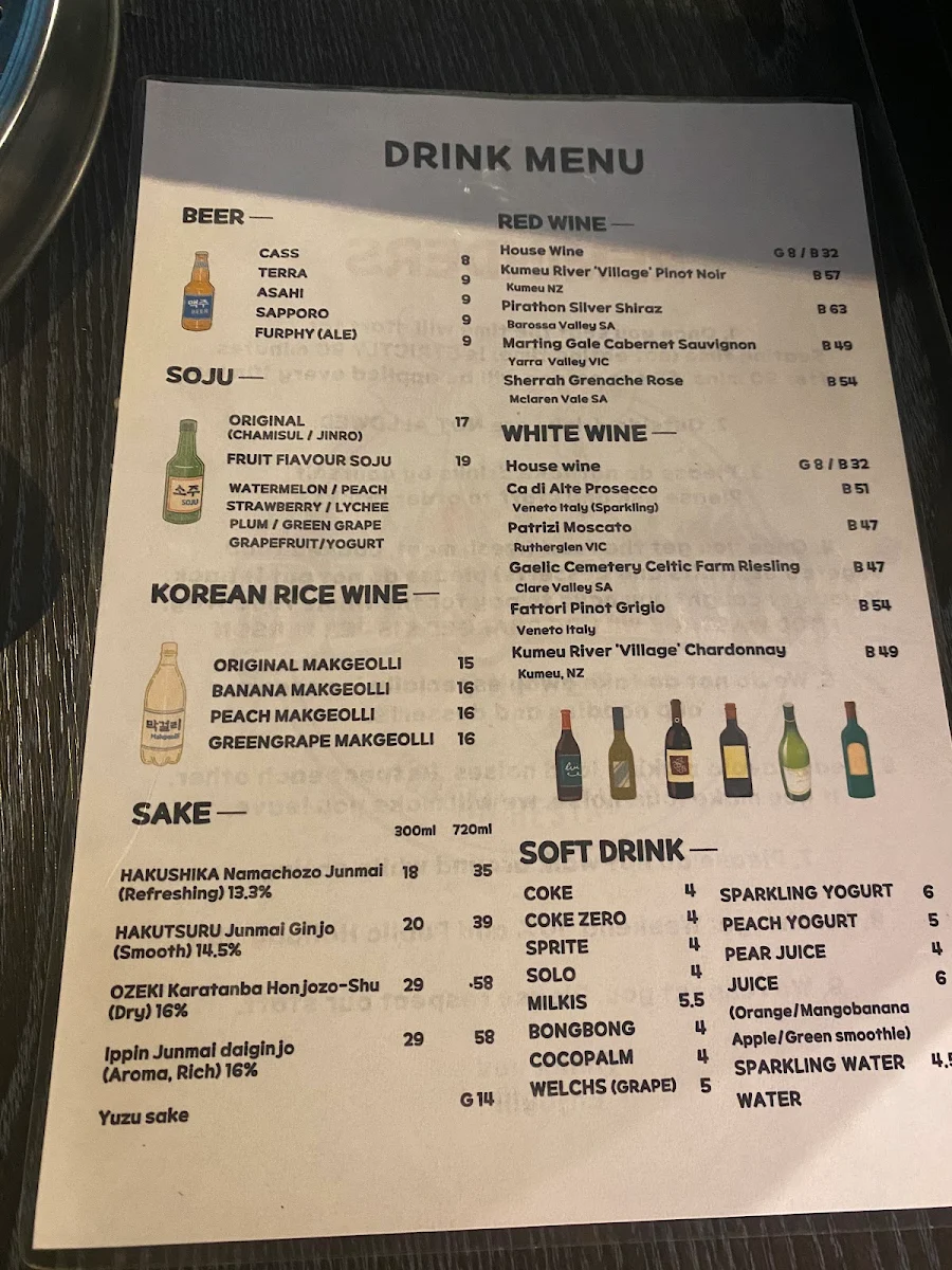 Menu, BBQ King