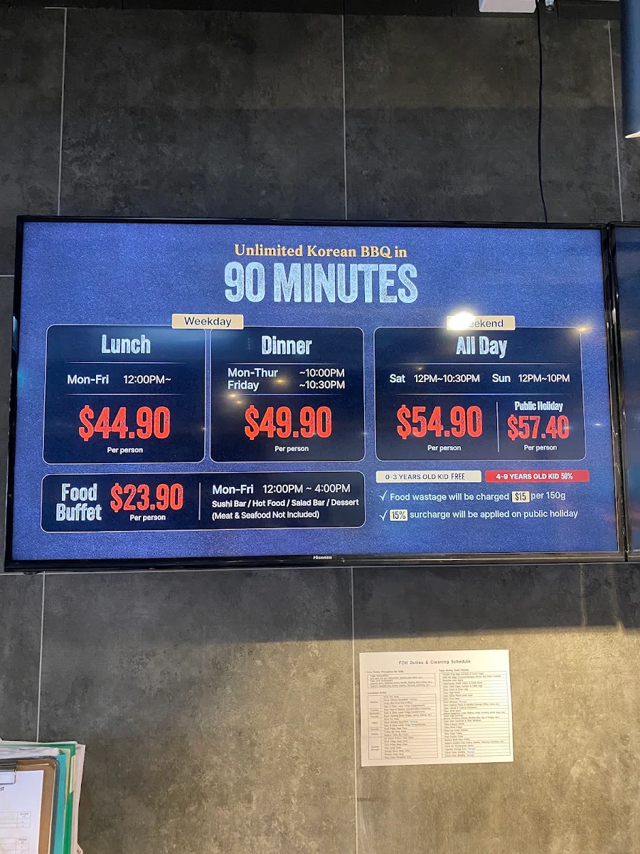 Menu, BBQ King