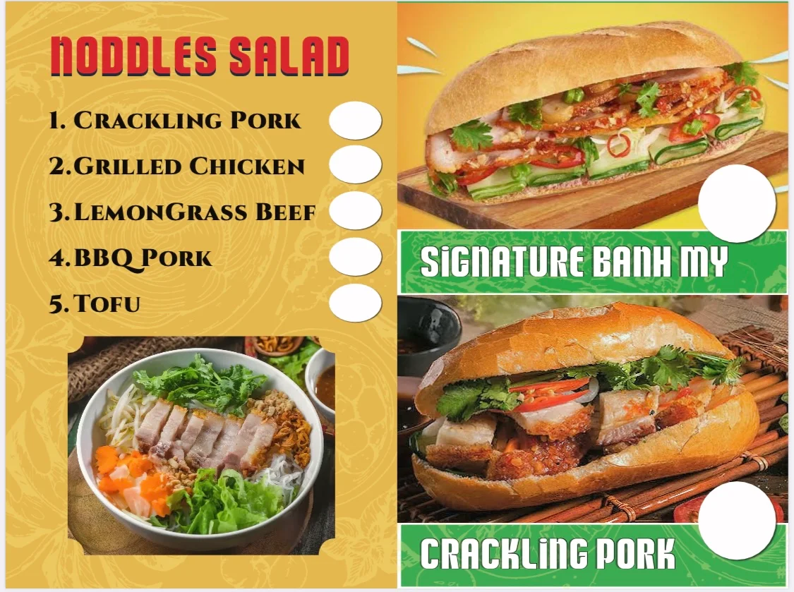 Menu, BANH MY PATE